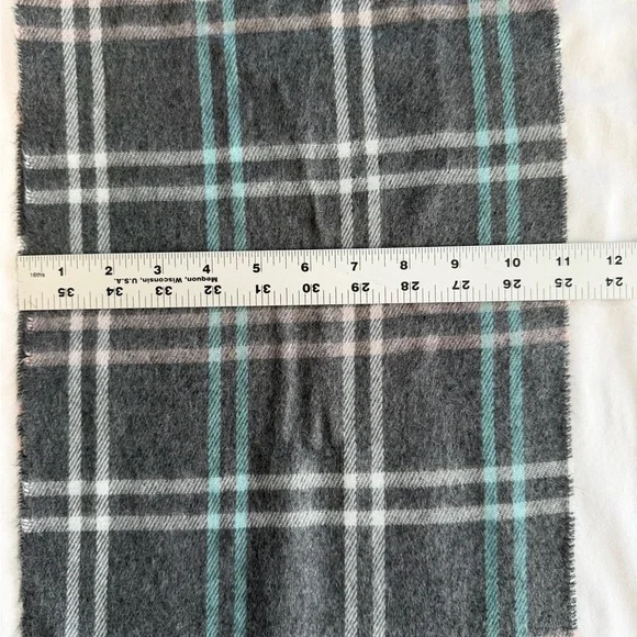 Italian Plaid Scarf gray - Picture 9 of 10